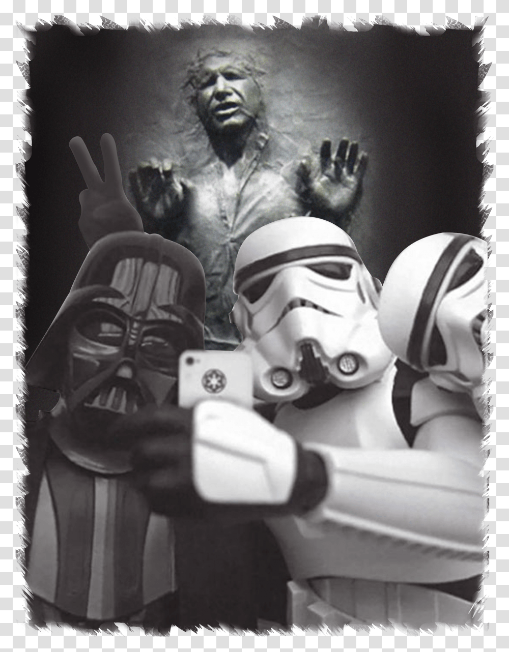 Star Wars Darth Vader And Stormtroopers Selfie In Han Solo Stormtrooper And Darth Vader Shirt Transparent Png