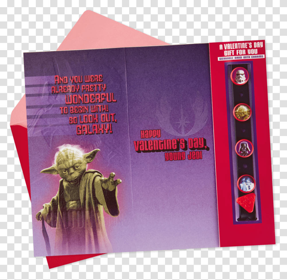 Star Wars Darth Vader Valentine's Day Card With Link Yoda, Book, Advertisement, Flyer, Poster Transparent Png