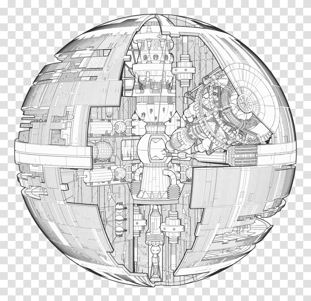 Star Wars Death Star Blueprints, Sphere, Outer Space, Astronomy, Planet Transparent Png