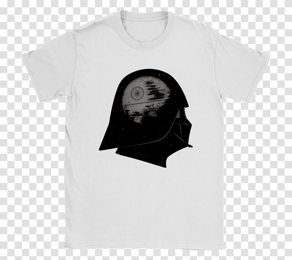 Star Wars Death Star Inside Darth Vader Head Shirts Skull, Apparel, T-Shirt, Sleeve Transparent Png