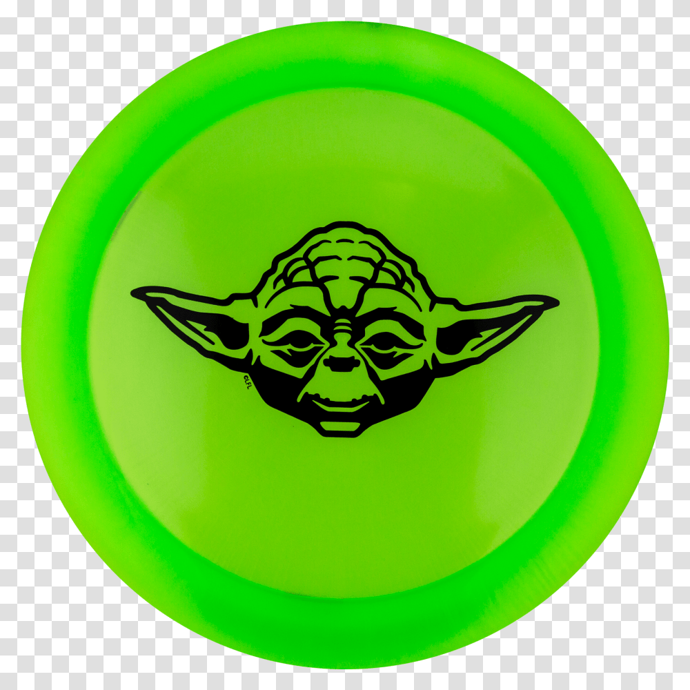 Star Wars Disc Golf Yoda Head Z Line Force Yoda Black And White, Frisbee, Toy, Dog, Pet Transparent Png