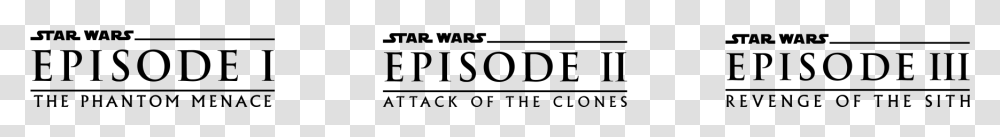 Star Wars Episode Logo, Gray, World Of Warcraft Transparent Png