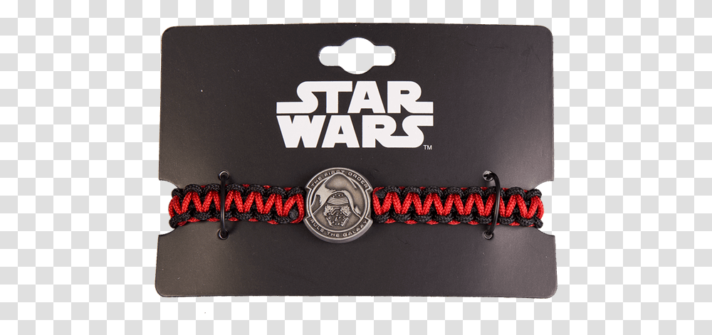 Star Wars Episode Vii Kylo Ren Cord Bracelet Star Wars, Logo, Symbol, Trademark, Buckle Transparent Png