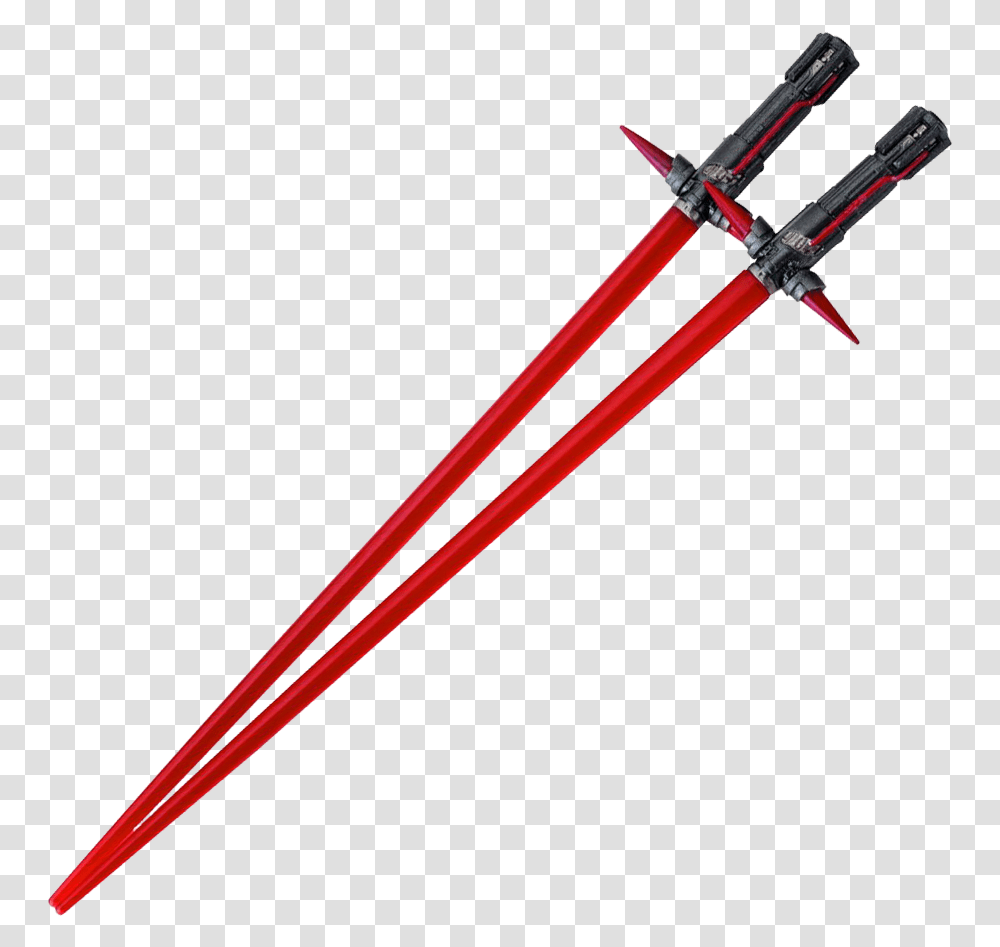 Star Wars Episode Vii Kylo Ren Lightsaber Chopsticks Sword, Blade, Weapon, Weaponry Transparent Png