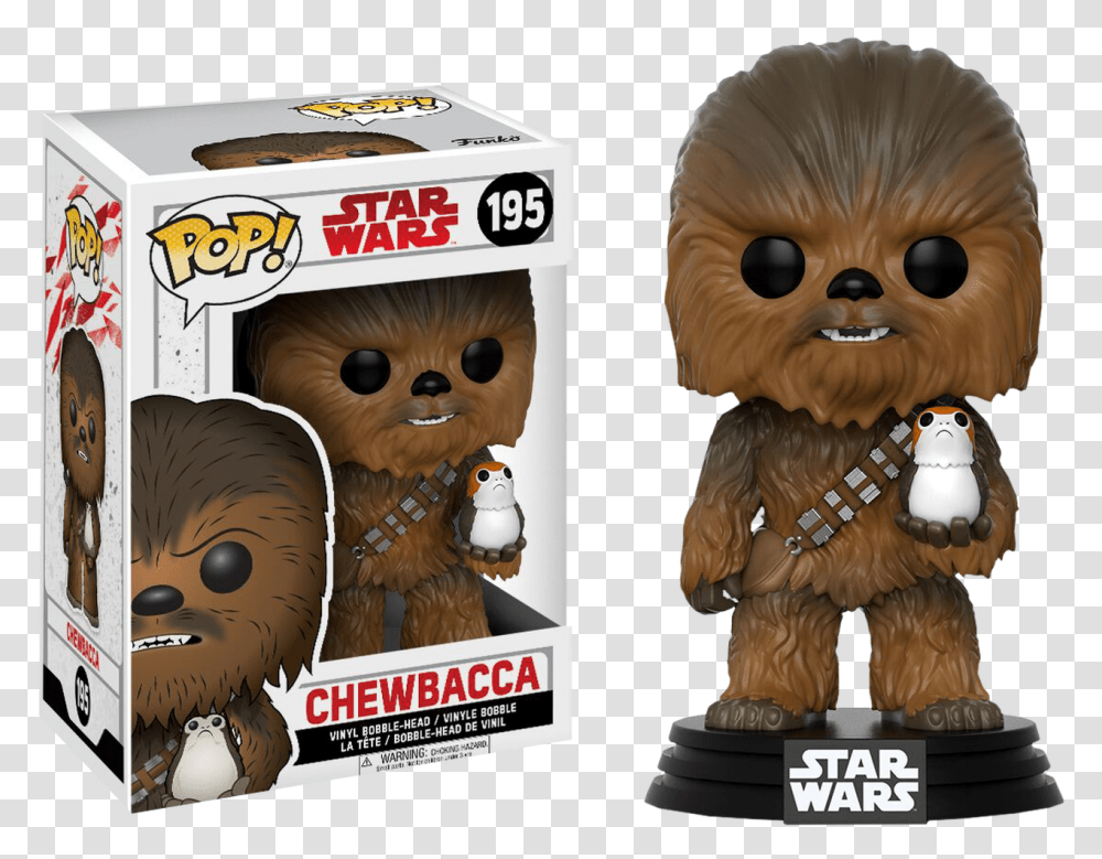 Star Wars Episode Viii The Last Jedi Chewbacca With Porg Funko Pop Star Wars, Doll, Mammal, Animal, Wildlife Transparent Png