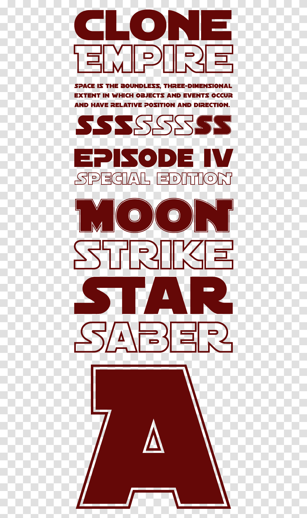 Star Wars Font Empire Star Wars Font, Alphabet, Word, Poster Transparent Png