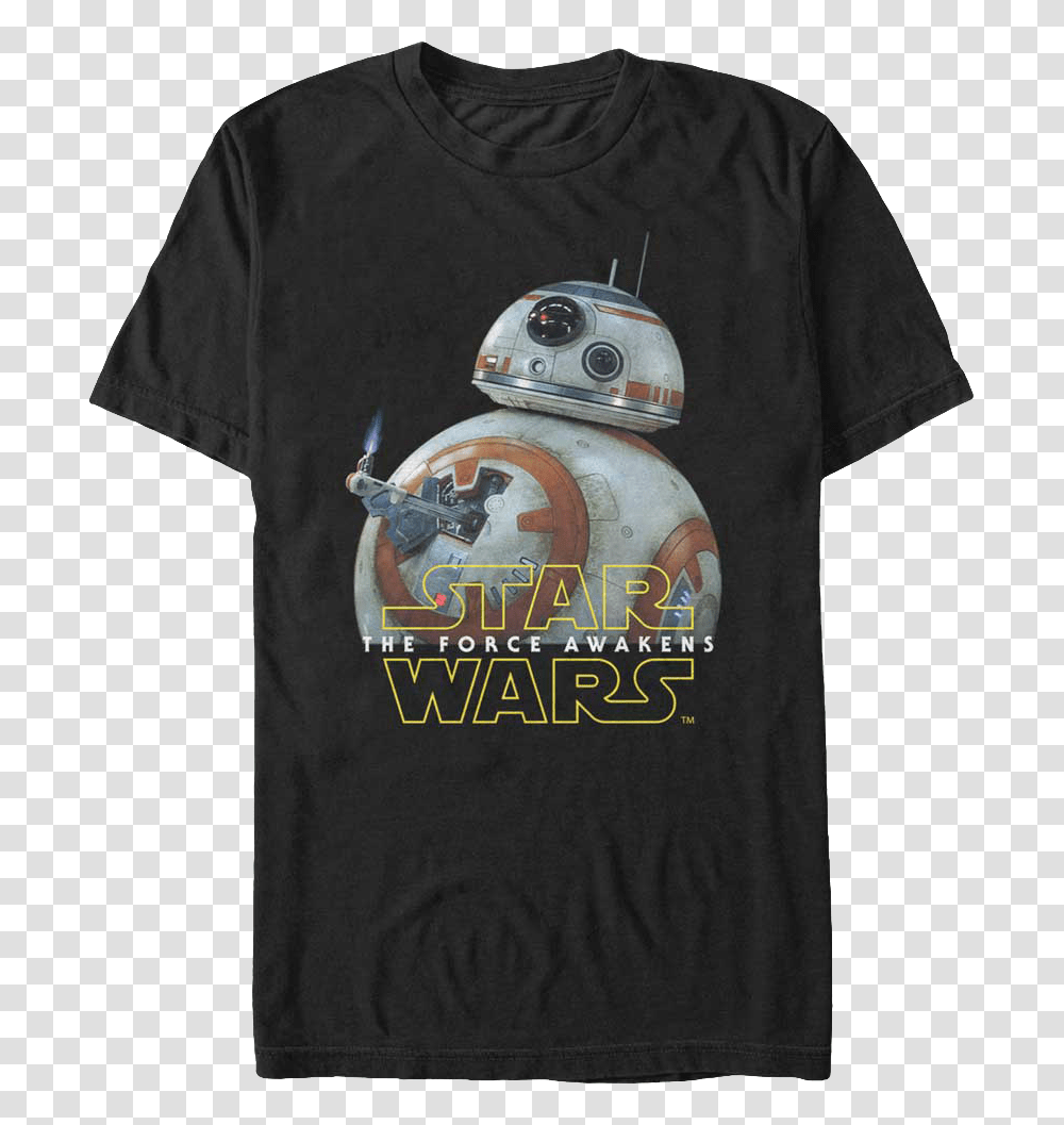 Star Wars Force Awakens Bb 8 Lighter T Shirt Star Wars The Force Awakens, Apparel, Helmet, T-Shirt Transparent Png