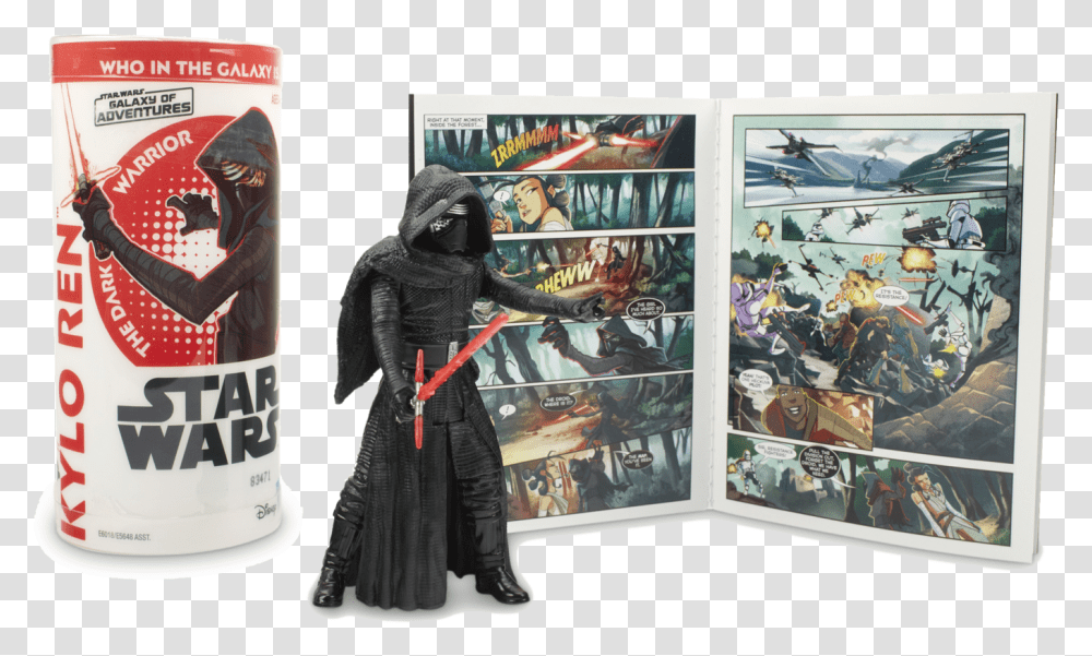 Star Wars Galaxy Of Adventure Kylo Ren Action Figure Star Wars, Airplane, Person, Beer, Clothing Transparent Png