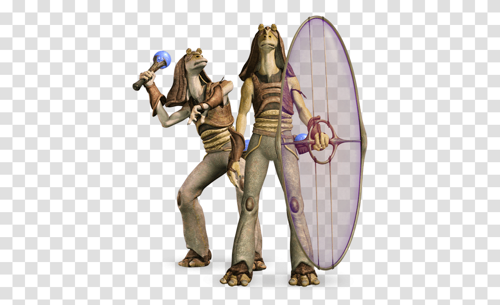 Star Wars Gungan Warrior Full Size Download Seekpng Star Wars Gungan, Figurine, Person, Dance Pose, Leisure Activities Transparent Png