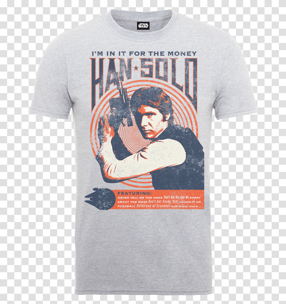 Star Wars Han Solo Retro Poster T Shirt Poster Han Solo, Apparel Transparent Png