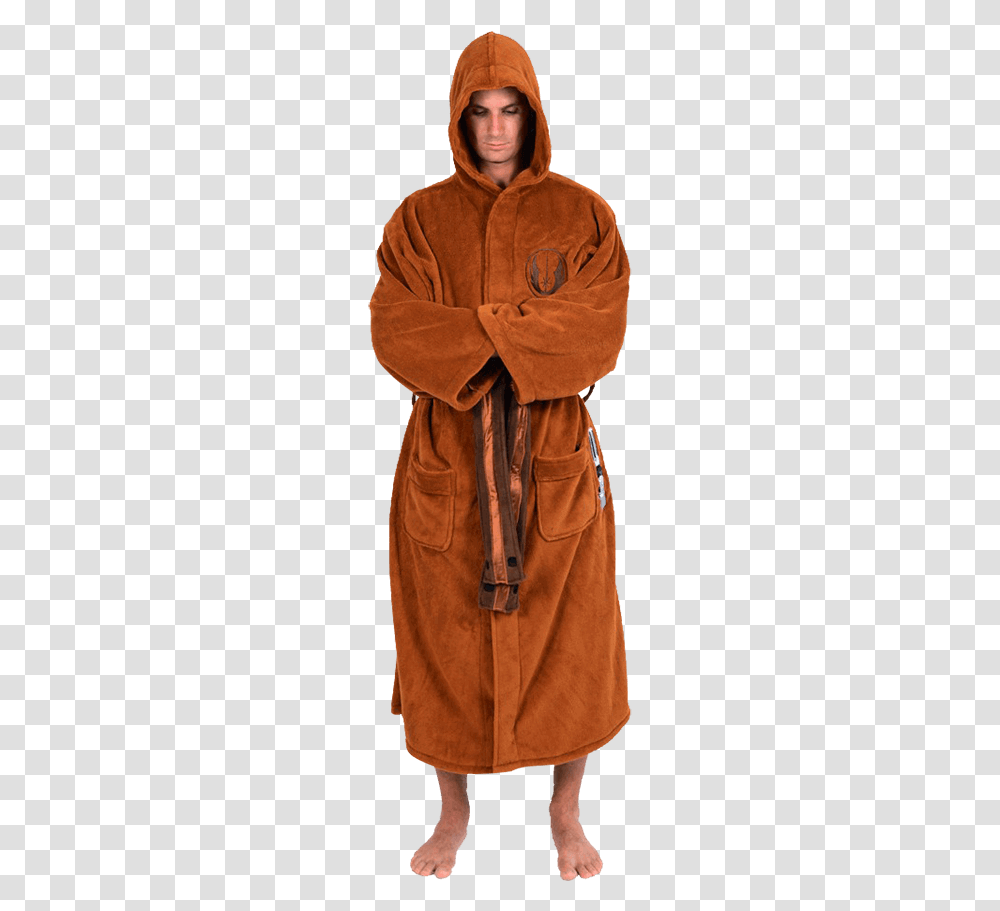 Star Wars Hooded Jedi Fleece Robe Warmest Bathrobe Men, Apparel, Coat, Suede Transparent Png