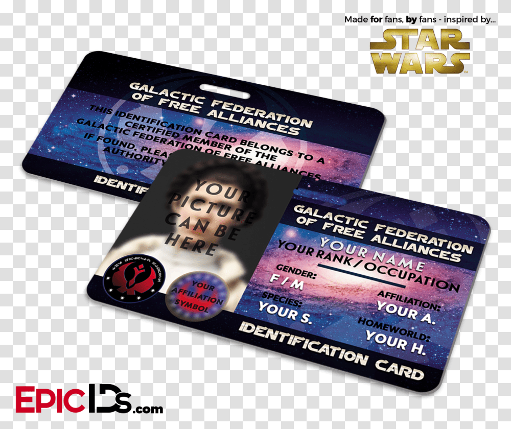 Star Wars Inspired Galactic Alliance Identification Star Wars Identification Card, Paper, Id Cards, Document Transparent Png