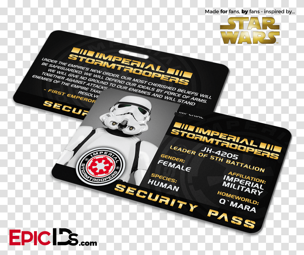 Star Wars Inspired Star Wars Imperial Id, Paper, Business Card, Poster Transparent Png