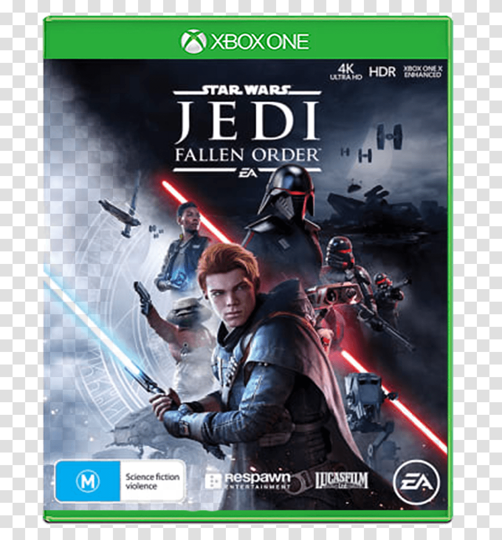Star Wars Jedi Fallen Order Xbox One, Person, Poster, Advertisement, Helmet Transparent Png