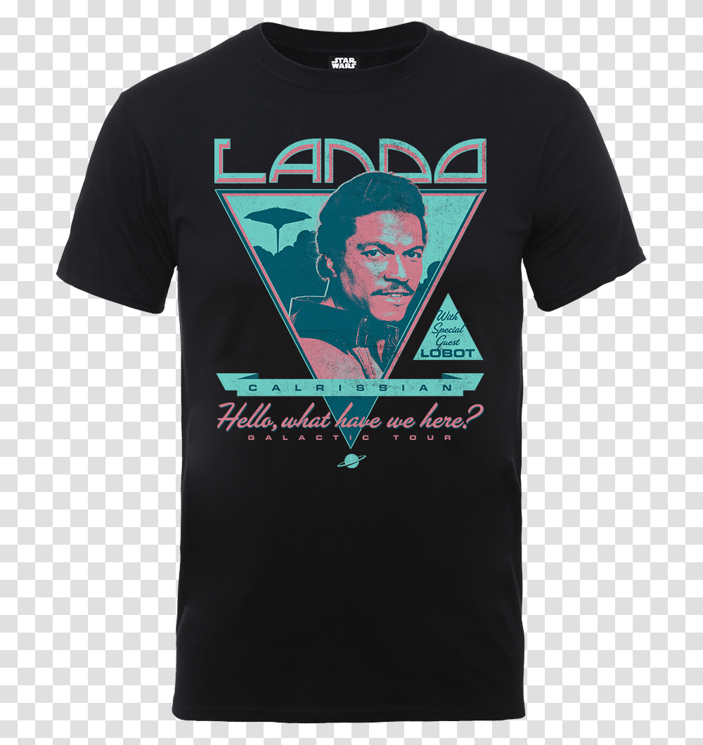 Star Wars Lando Rock Poster T Shirt Lando Calrissian, Apparel, T-Shirt, Person Transparent Png