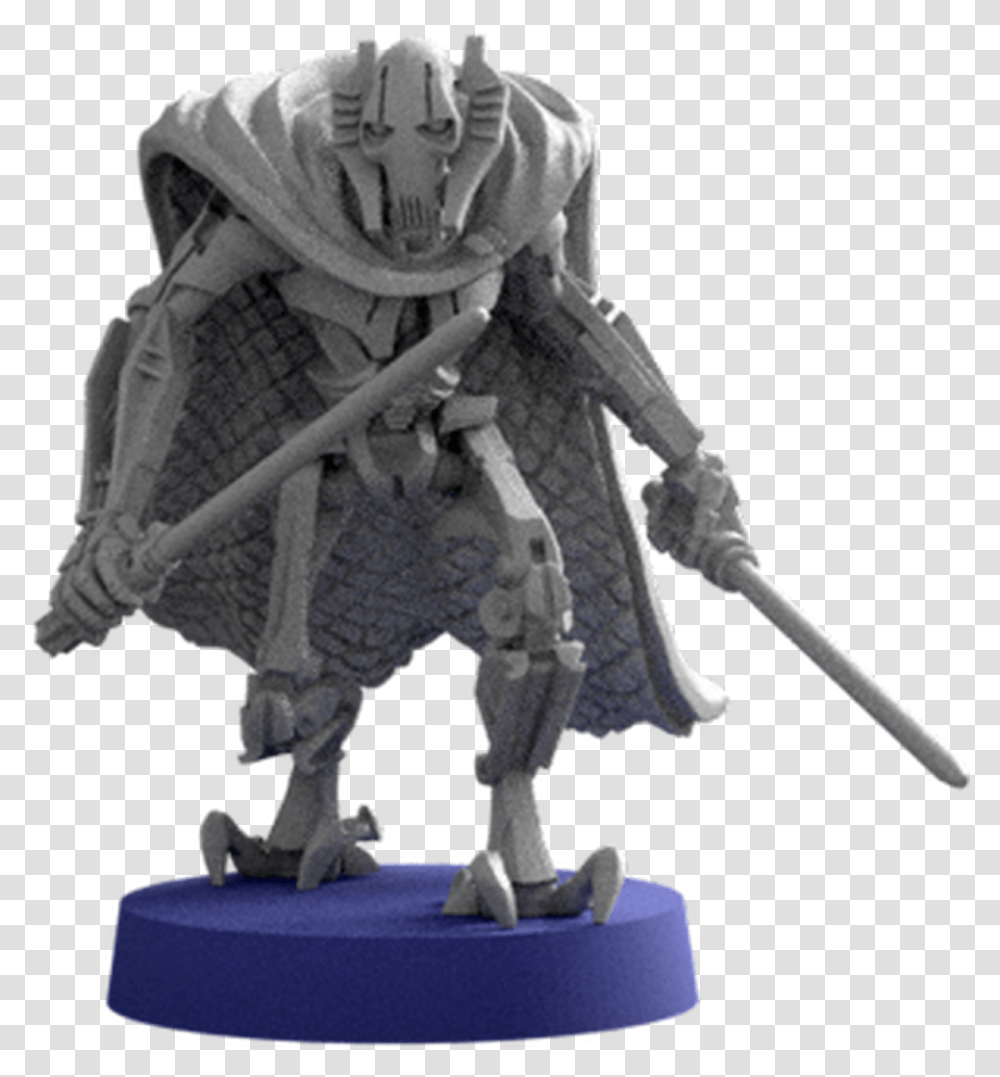 Star Wars Legion Clone Wars Core Set Star Wars Legion Grievous, Figurine, Person, Human, Sculpture Transparent Png