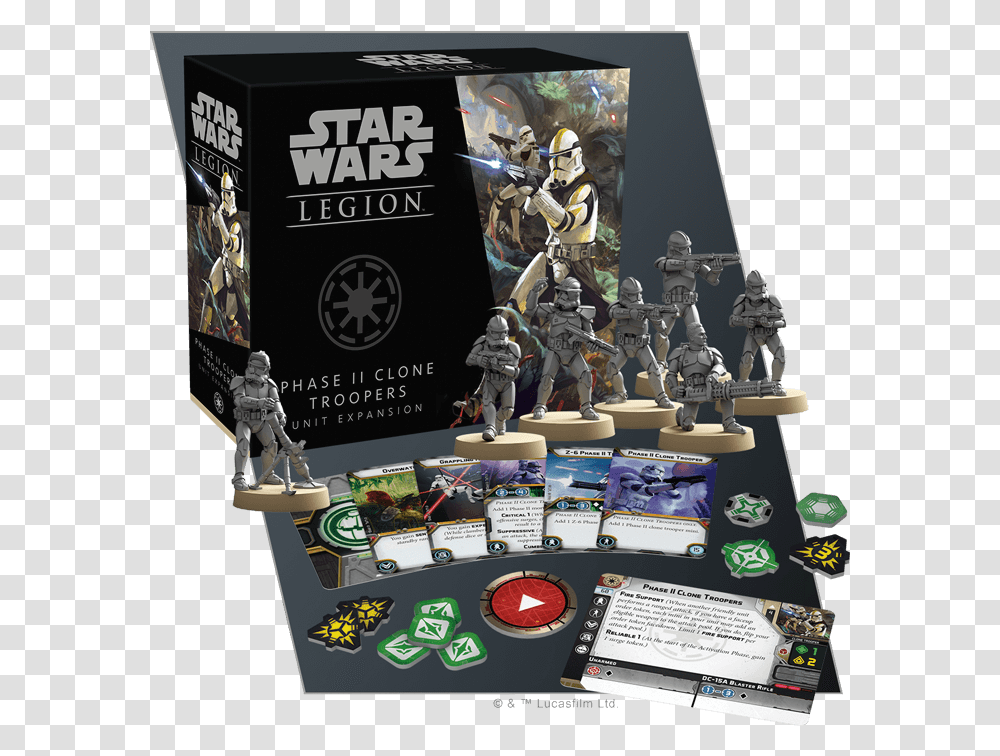 Star Wars Legion Phase Ii Clone Troopers Unit Expansion Hero Logo, Person, Human, Game, Gambling Transparent Png