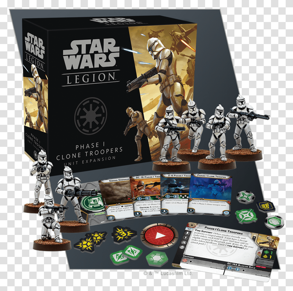 Star Wars Legion' Expansions Shine Light Star Wars Legion Phase 1 Clone Troopers Unit Expansion, Person, Robot, Magician Transparent Png