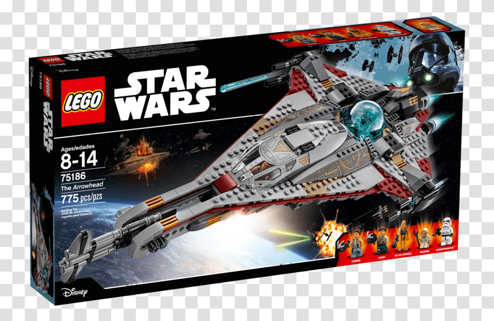 Star Wars Lego Star Wars Arrowhead, Spaceship, Aircraft, Vehicle, Transportation Transparent Png