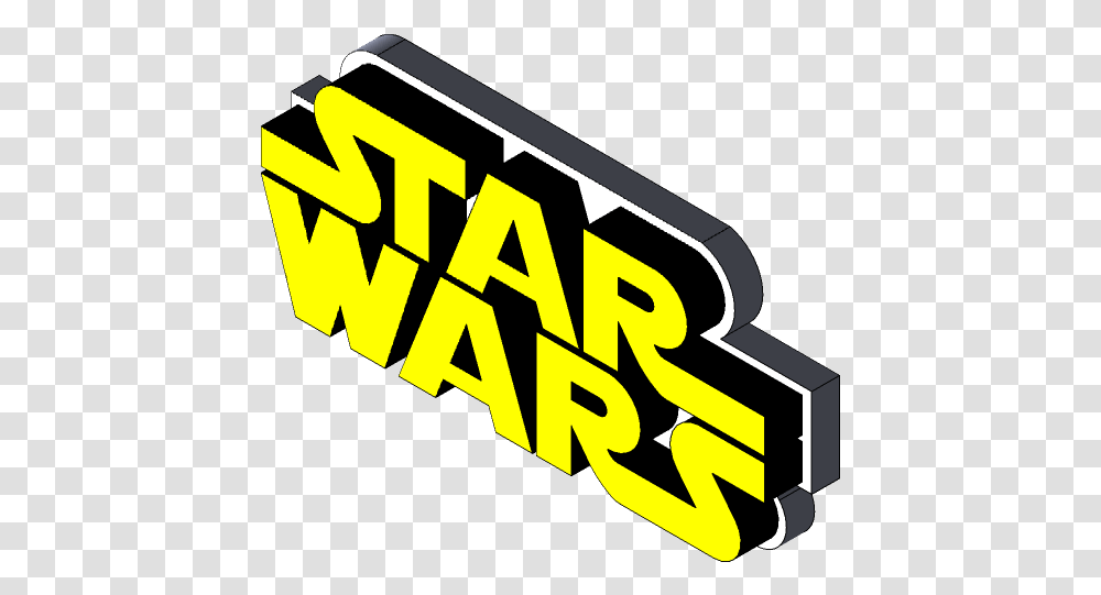Star Wars Logo 3d Cad Model Library Grabcad Clip Art, Text, Alphabet, Symbol, Dynamite Transparent Png