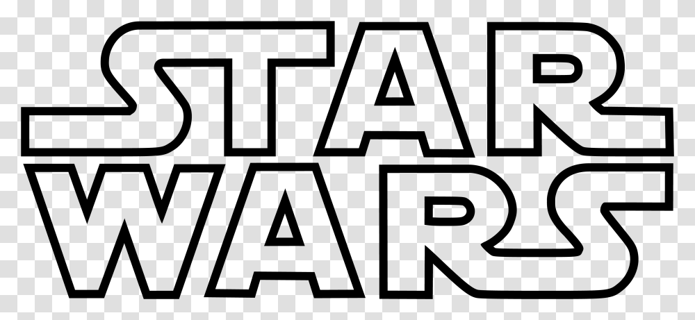 Star Wars Logo Black And White, Gray, World Of Warcraft Transparent Png