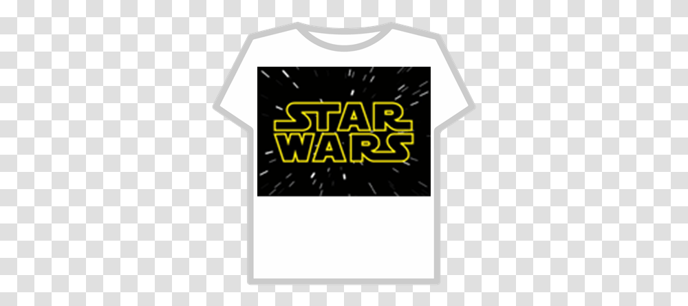 Star Wars Logo Roblox Star Wars, Clothing, Text, Shirt, Flyer Transparent Png