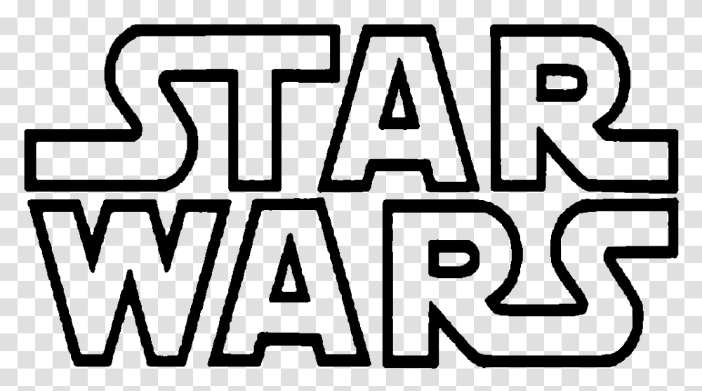 Star Wars Logo White, Label, Sticker Transparent Png