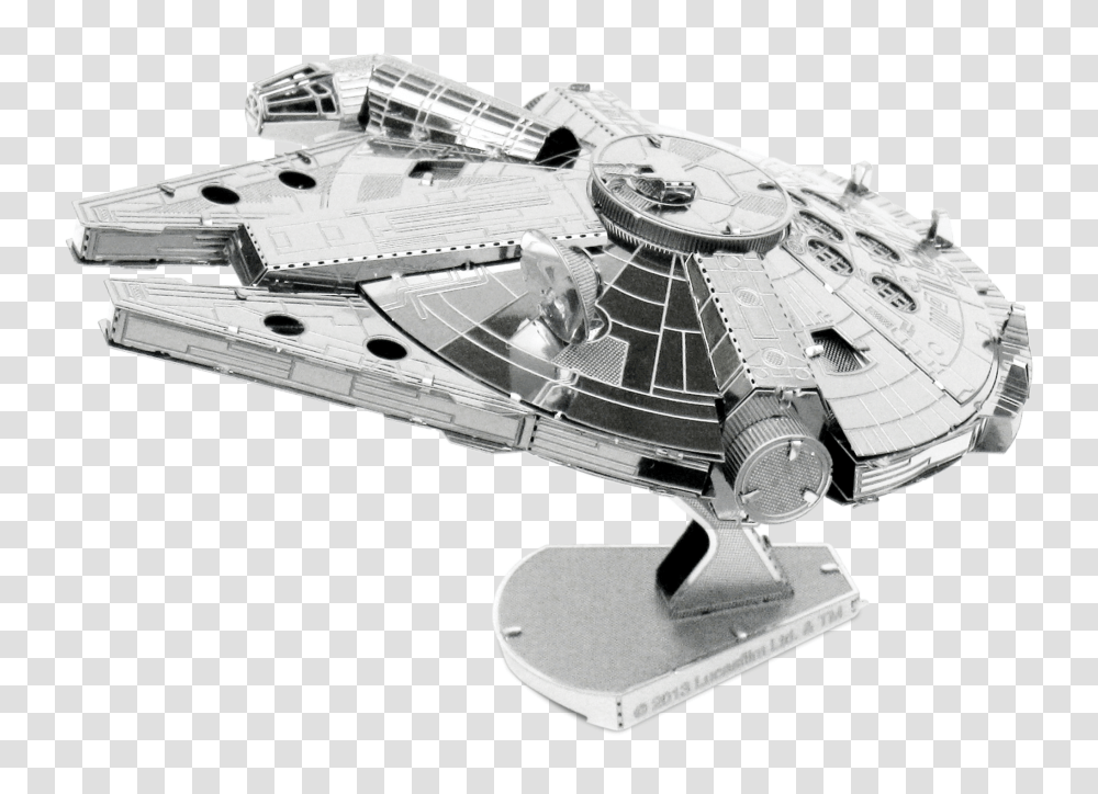 Star Wars Millenium Collectible Toy Stickpng Metal Earth Millennium Falcon, Spaceship, Aircraft, Vehicle, Transportation Transparent Png