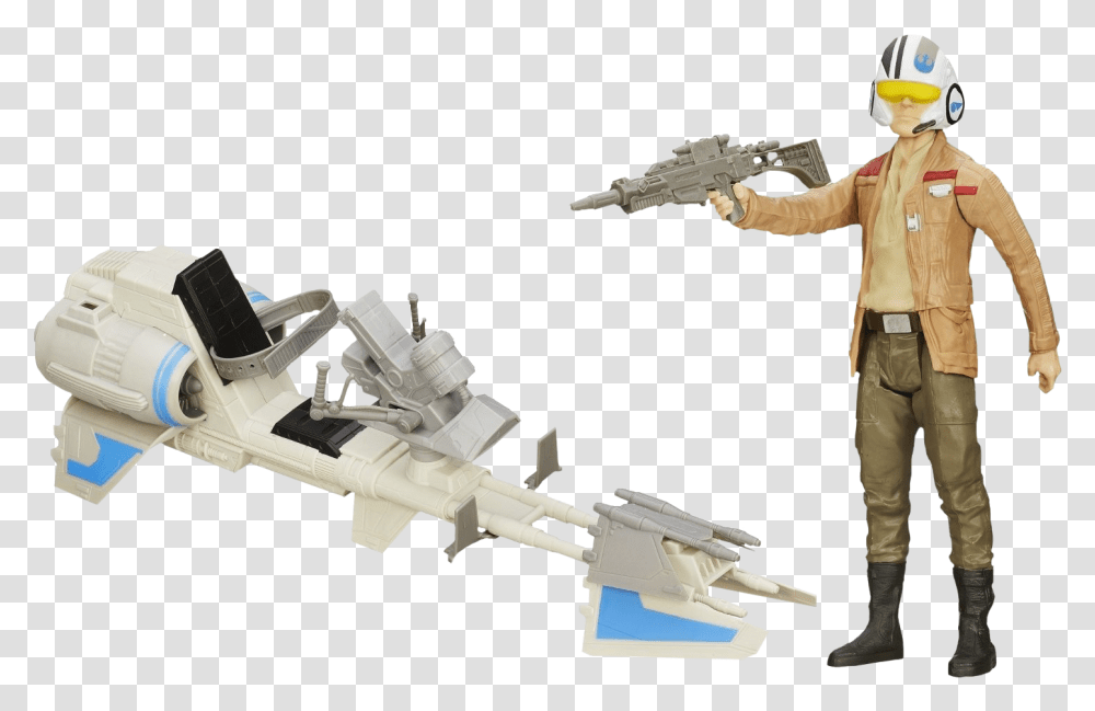 Star Wars Moto Speeder, Person, Toy, Spaceship, Aircraft Transparent Png