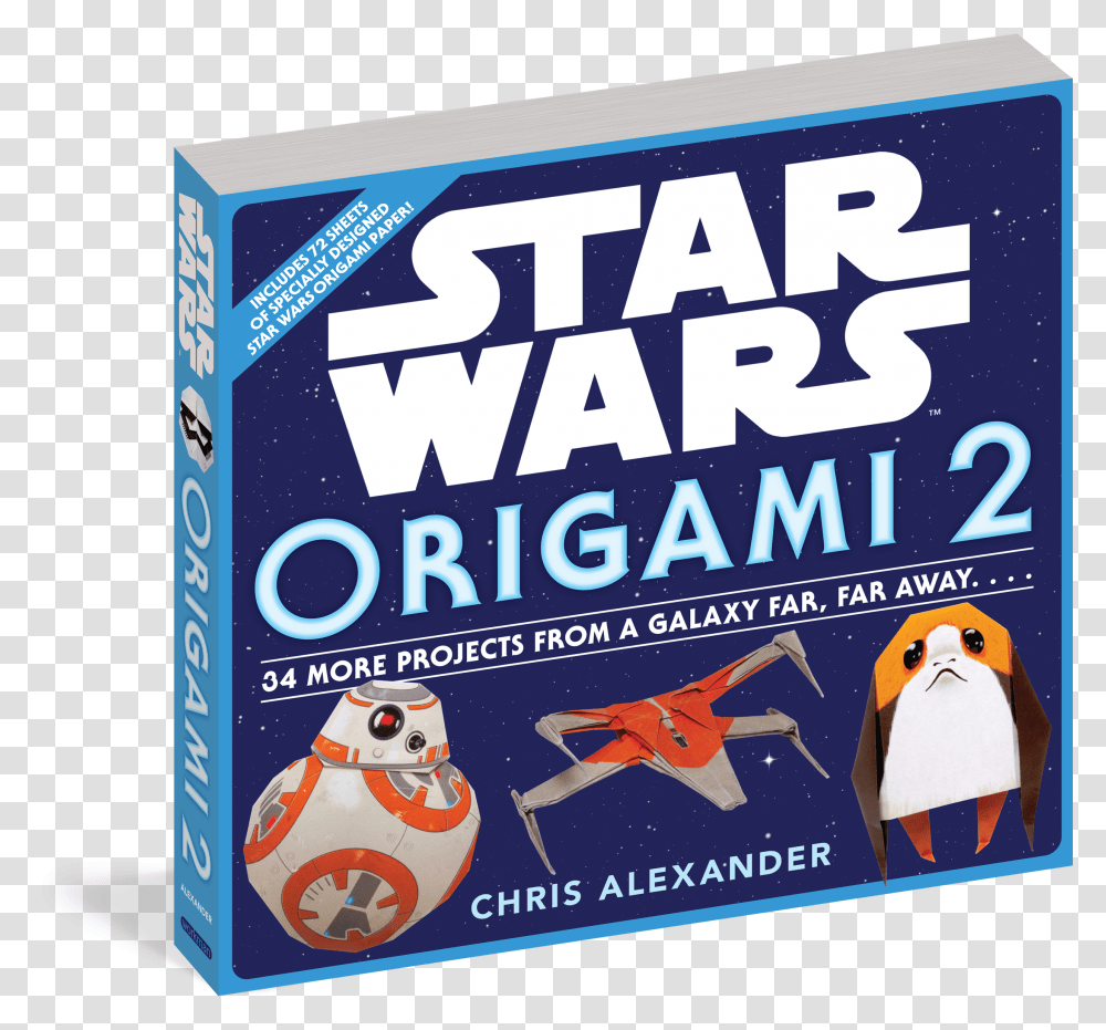 Star Wars Origami 2 34 More Projects From A Galaxy Far Away Star Wars Origami 2, Label, Text, Advertisement, Poster Transparent Png