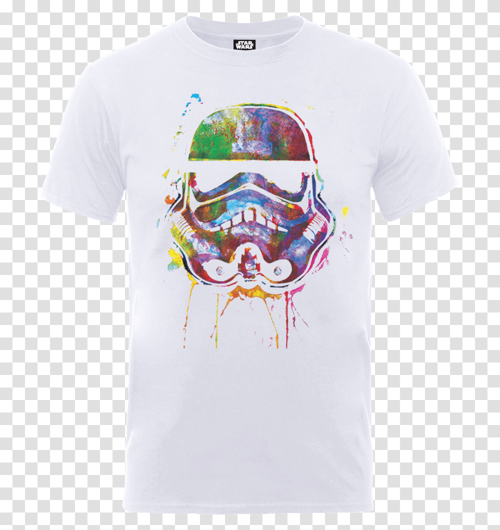 Star Wars Paint Splat Stormtrooper T Shirt Storm Trooper T Shirt, Apparel, T-Shirt Transparent Png