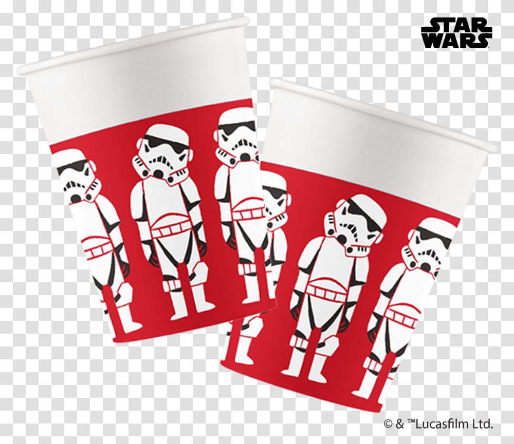 Star Wars Paper Cut Party, Label, Hand, Coffee Cup Transparent Png