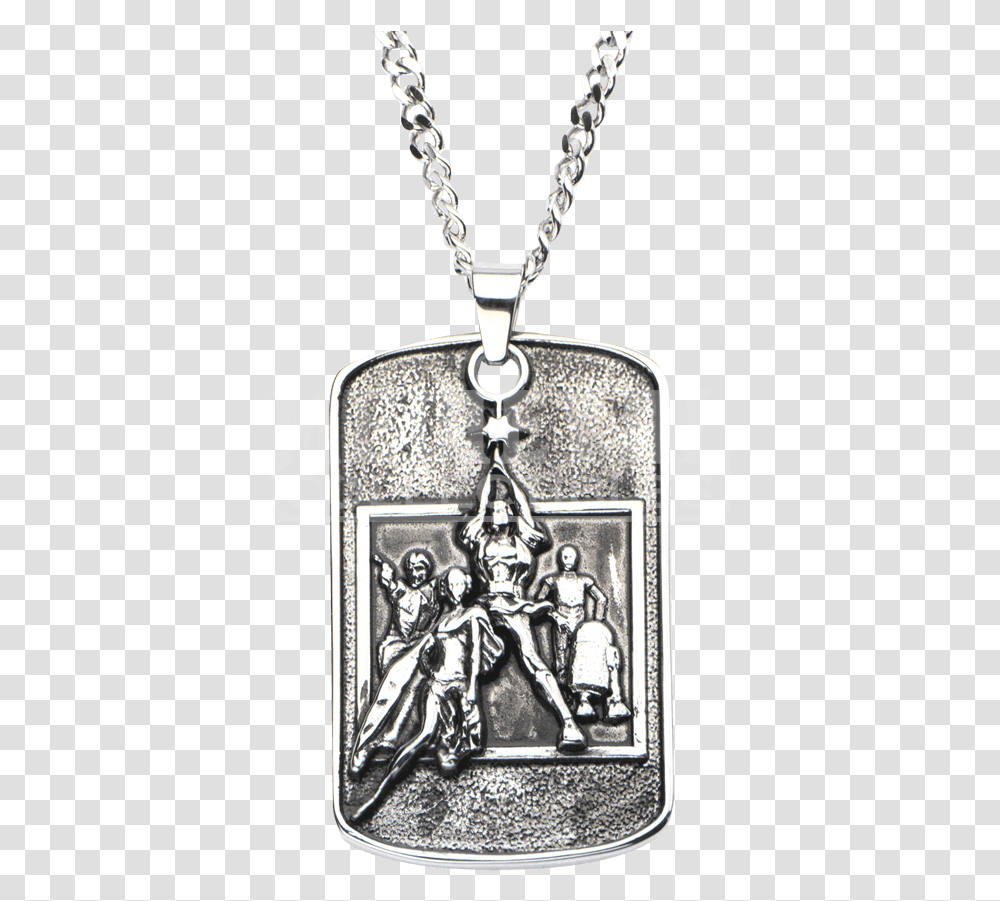 Star Wars Poster Dog Tag Pendant With Chain Pendant, Necklace, Jewelry, Accessories, Accessory Transparent Png