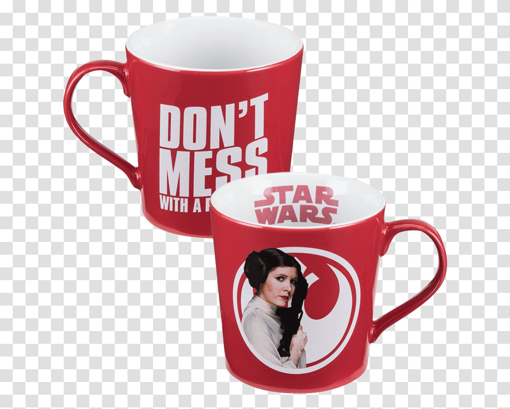 Star Wars Princess Leia Ceramic Mug Star Wars, Coffee Cup, Person, Human, Ketchup Transparent Png