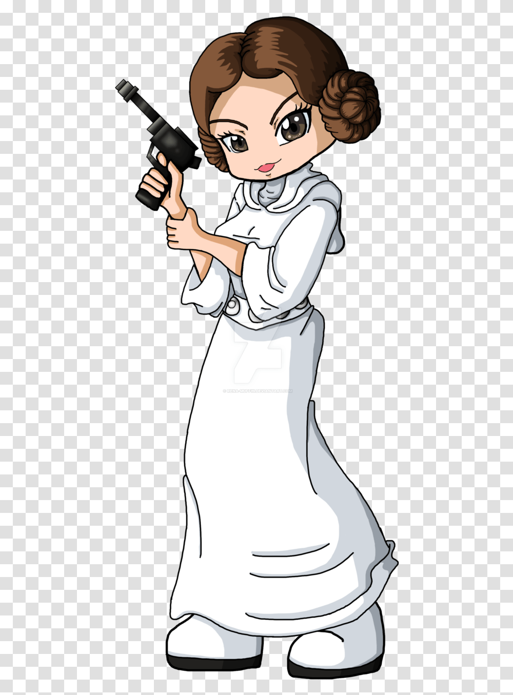 Star Wars Princess Leia Clipart Black And White Library Princess Leia Clipart, Person, Human, Sport, Sports Transparent Png