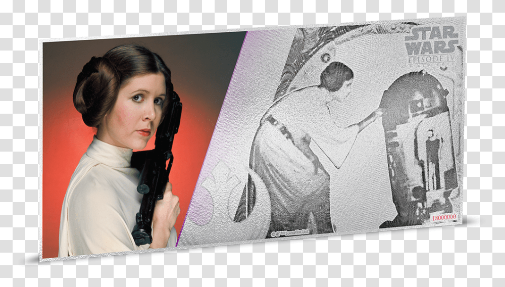 Star Wars Princess Leia, Person, Gun, Face, Drawing Transparent Png