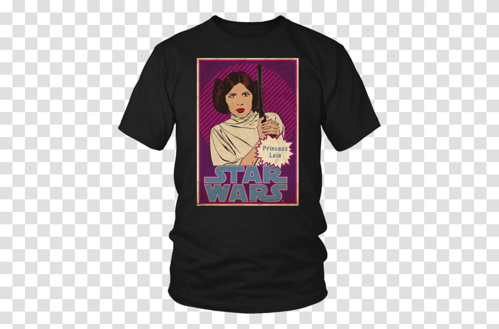 Star Wars Princess Leia Vintage Trading Card Graphic, Apparel, T-Shirt, Person Transparent Png