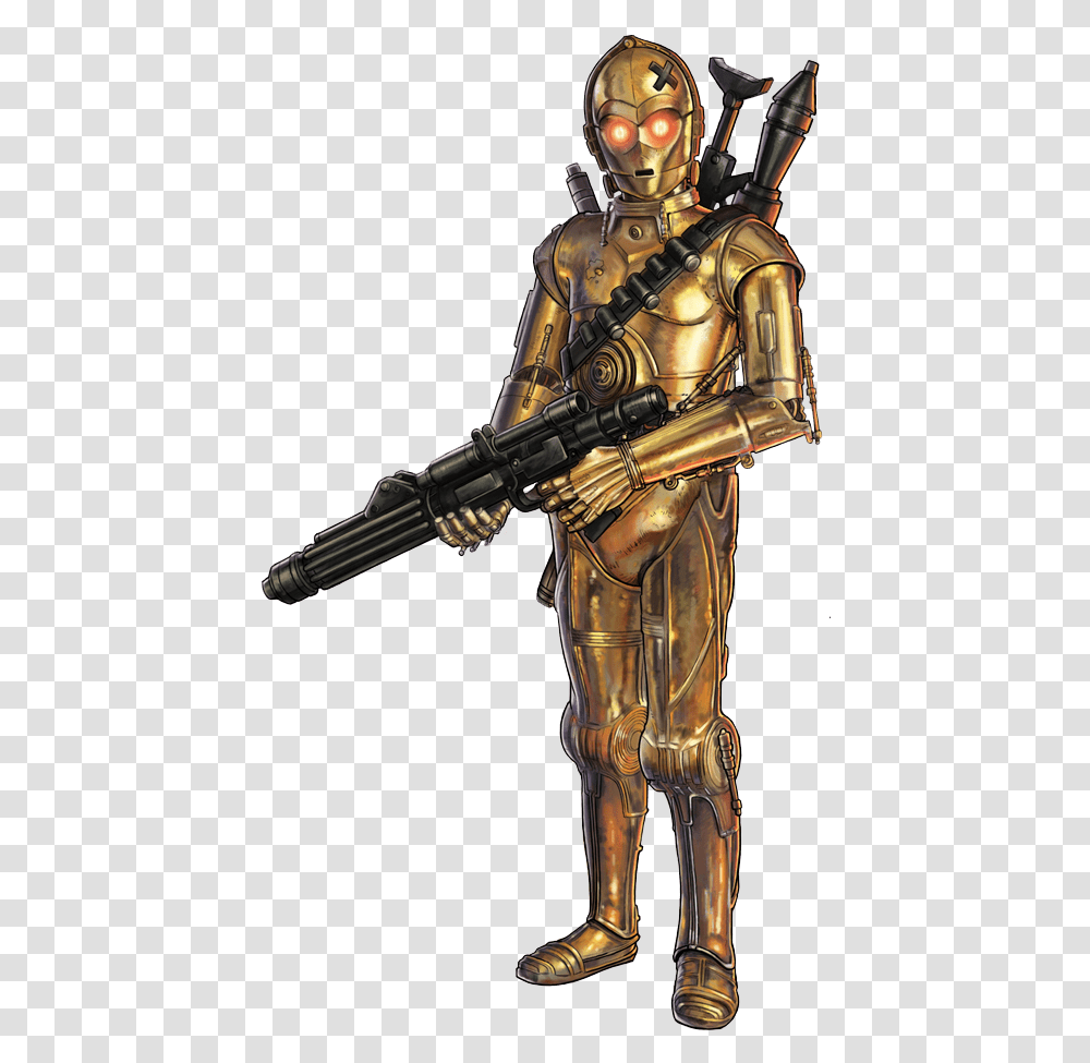 Star Wars Protocol Droid Armed, Armor, Gun, Weapon, Weaponry Transparent Png