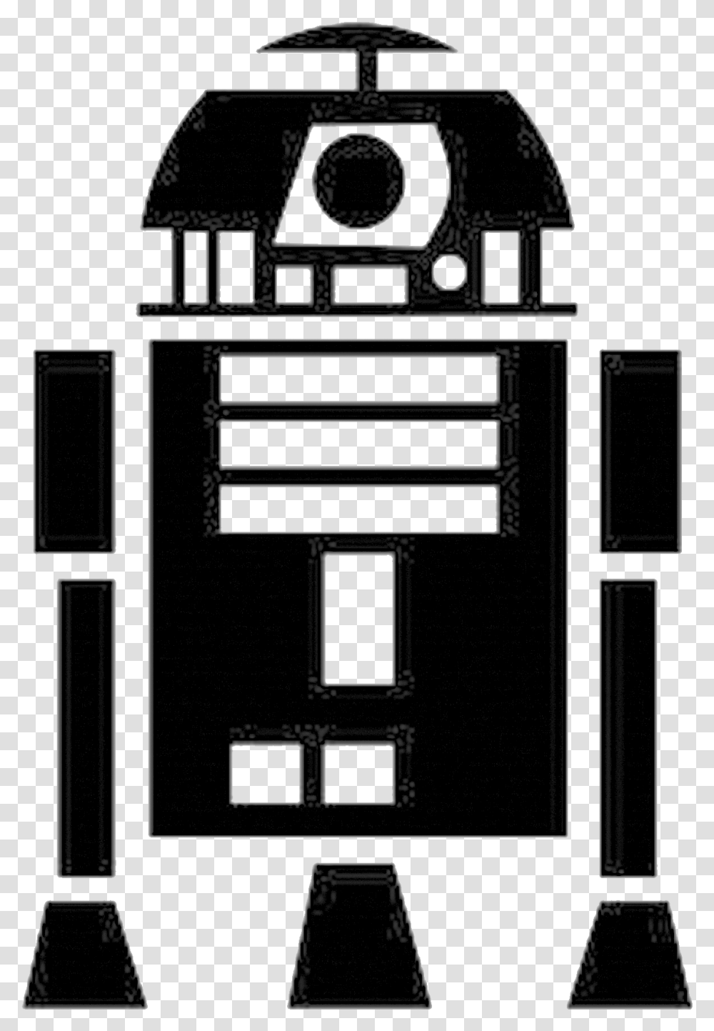 Star Wars R2 D2 Silhouette, Plan, Plot, Diagram, Electrical Device Transparent Png