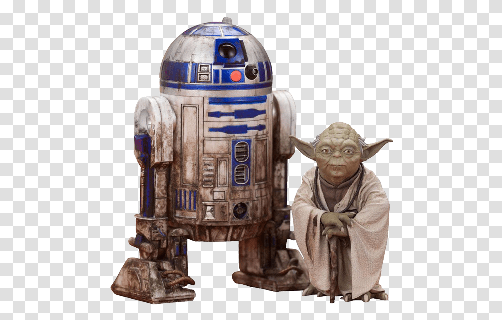 Star Wars R2d2 And Yoda, Person, Human, Robot Transparent Png