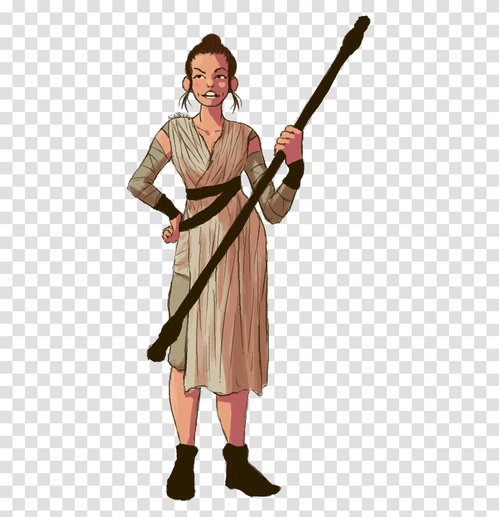 Star Wars Rey Clip Royalty Free Black Fanart Of Rey Star Wars, Clothing, Person, Costume, Sleeve Transparent Png