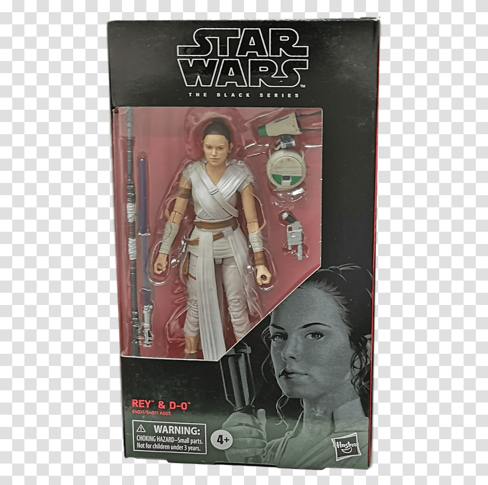 Star Wars Rey & D 0 6 Black Series Figure Star Wars, Person, Poster, Clothing, Figurine Transparent Png