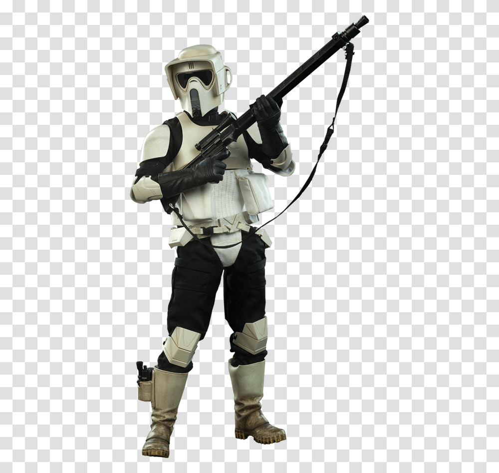 Star Wars Scout Trooper Sixth Scale Figure, Costume, Person, Helmet Transparent Png
