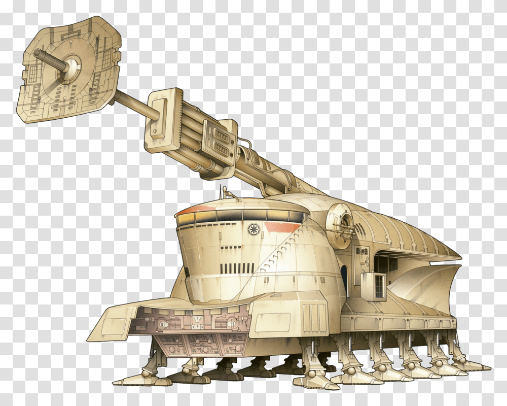 Star Wars Self Propelled Heavy Artillery, Vehicle, Transportation, Machine, Military Transparent Png