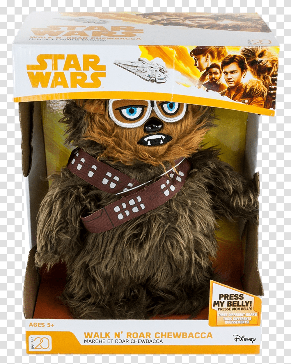 Star Wars Solo Movie Chewbacca Interactive Walk N Star Wars, Person, Human, Paper, Food Transparent Png