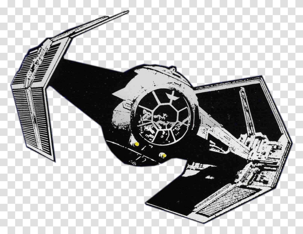 Star Wars Spaceship Vector Tie Fighter, Symbol, Logo, Trademark, Aircraft Transparent Png