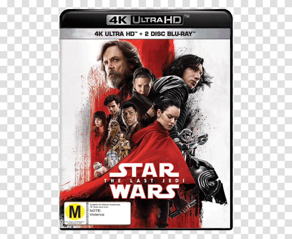 Star Wars The Last Jedi 4k Uhd 2d Star Wars The Last Jedi 4k Blu Ray, Poster, Advertisement, Flyer, Paper Transparent Png