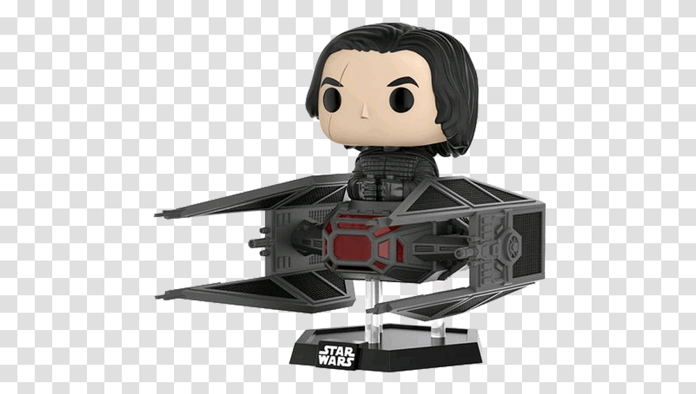 Star Wars The Last Jedi Kylo Ren With Tie Fighter Pop Deluxe Figurine Pop Star Wars, Toy, Aircraft, Vehicle, Transportation Transparent Png