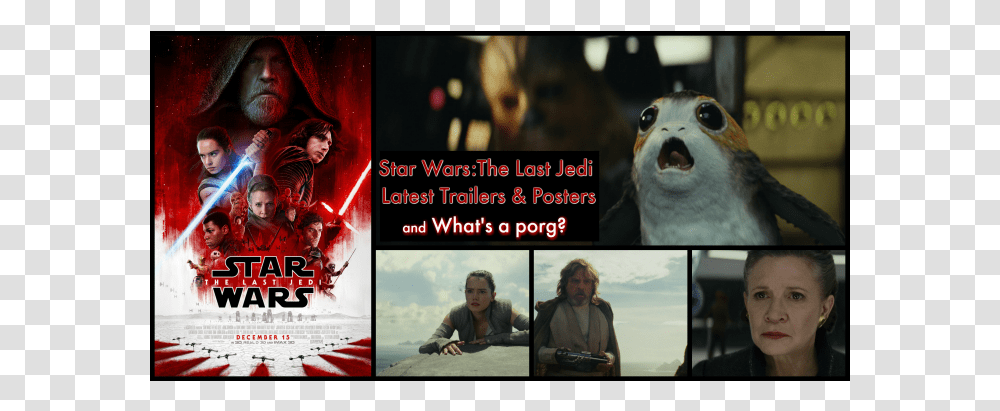 Star Wars The Last Jedi Latest Trailers And Posters Star Wars The Last Jedi Porg 3d, Person, Head, Face Transparent Png