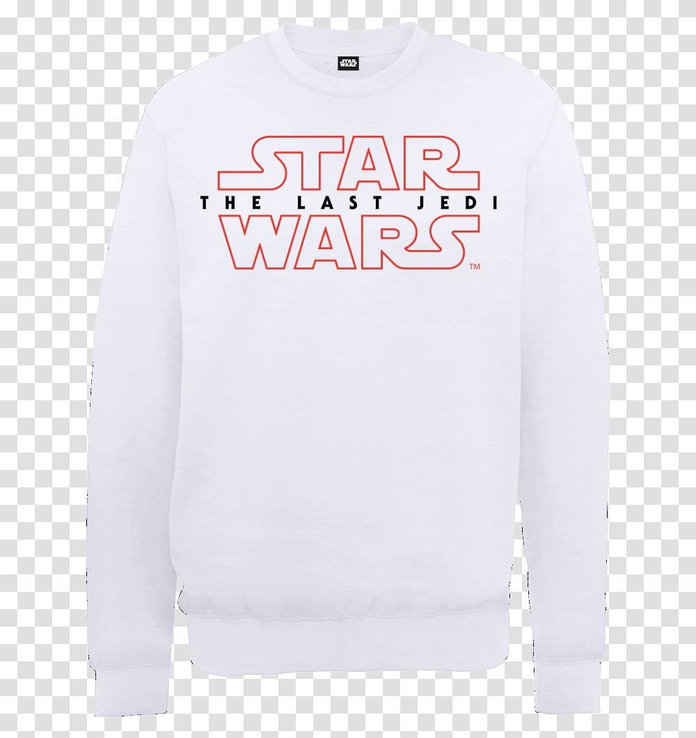 Star Wars The Last Jedi Men's White Sweatshirt, Sleeve, Clothing, Apparel, Long Sleeve Transparent Png